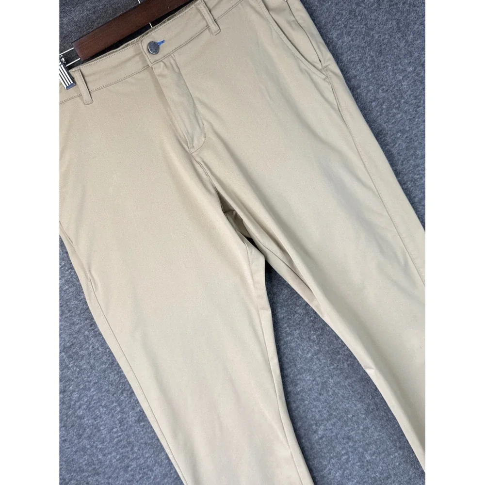 Twillory Performance Pants Mens 36x28 Trim Fit Khaki Golf Technical Fabric Chino